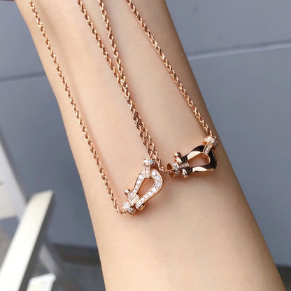[CiCi]FORCE 10 PINK GOLD DIAMOND NECKLACE
