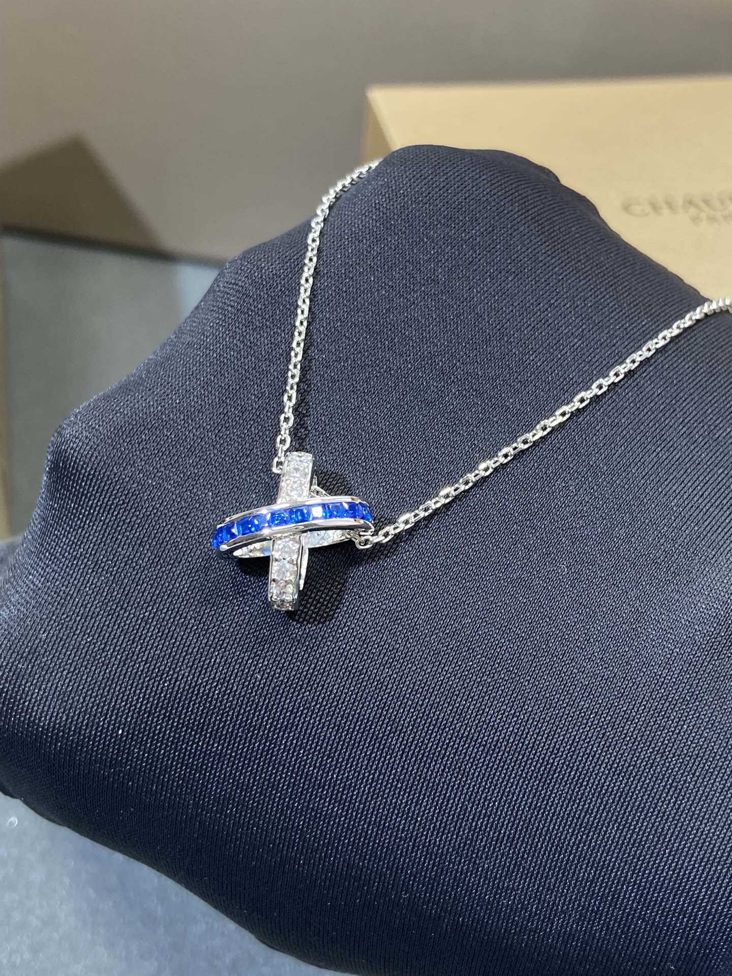 [CiCi]LIENS DIAMOND SILVER NECKLACE