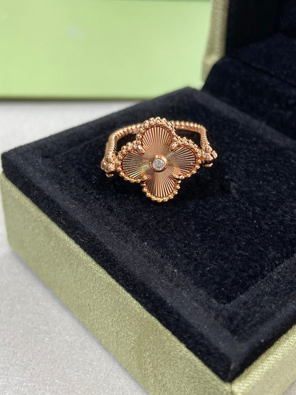 [CiCi]CLOVER RIVERSIBLE PINK GOLD RING