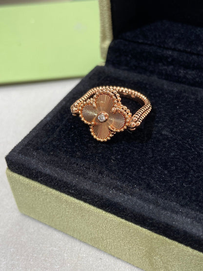 [CiCi]CLOVER RIVERSIBLE ROSE GOLD RING