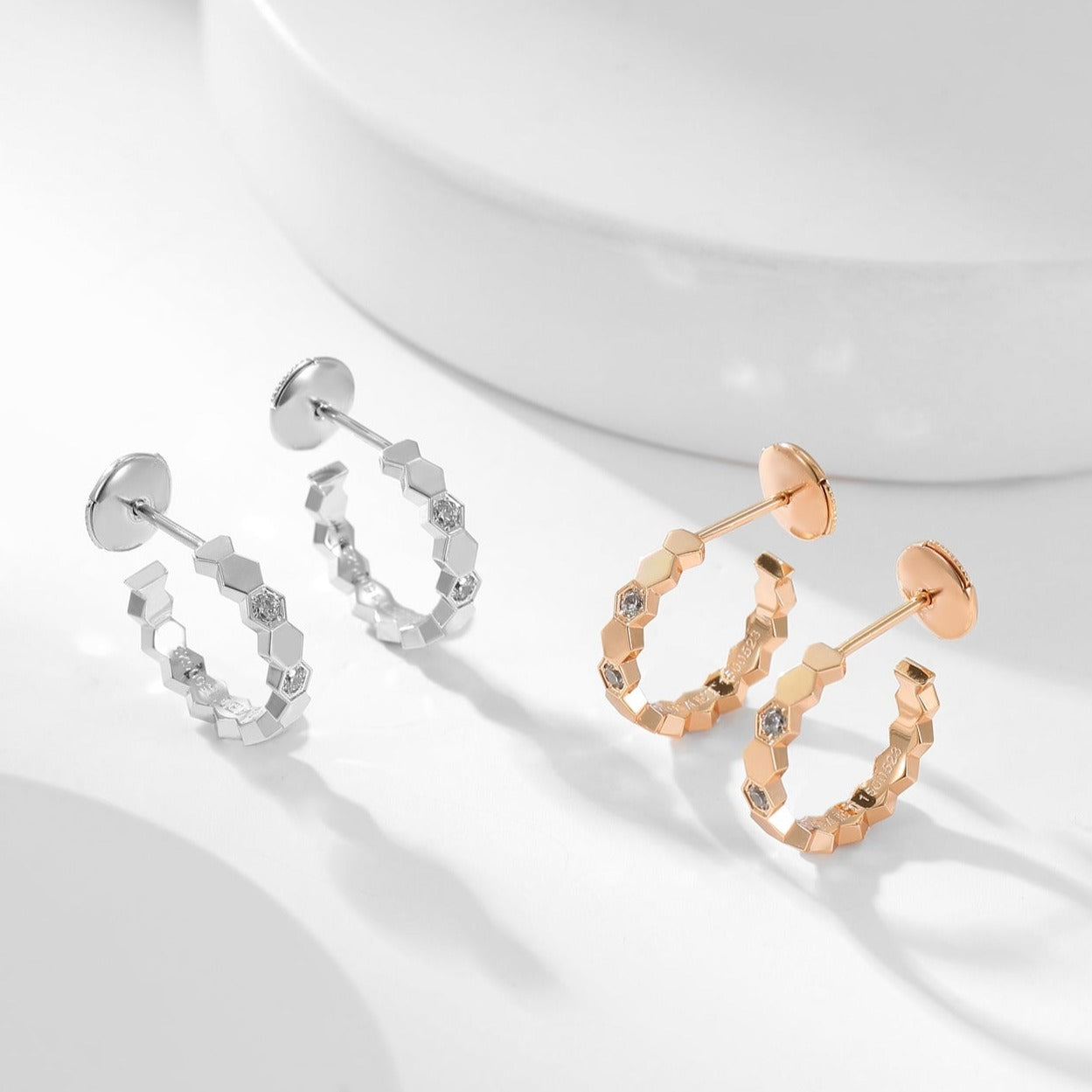 [CiCi]BEE LOVE DIAMOND HOOP EARRINGS