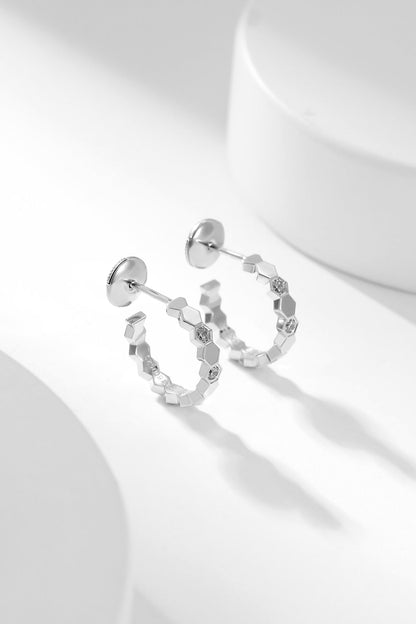 [CiCi]BEE LOVE DIAMOND HOOP EARRINGS