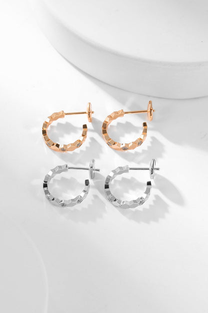 [CiCi]BEE LOVE DIAMOND HOOP EARRINGS