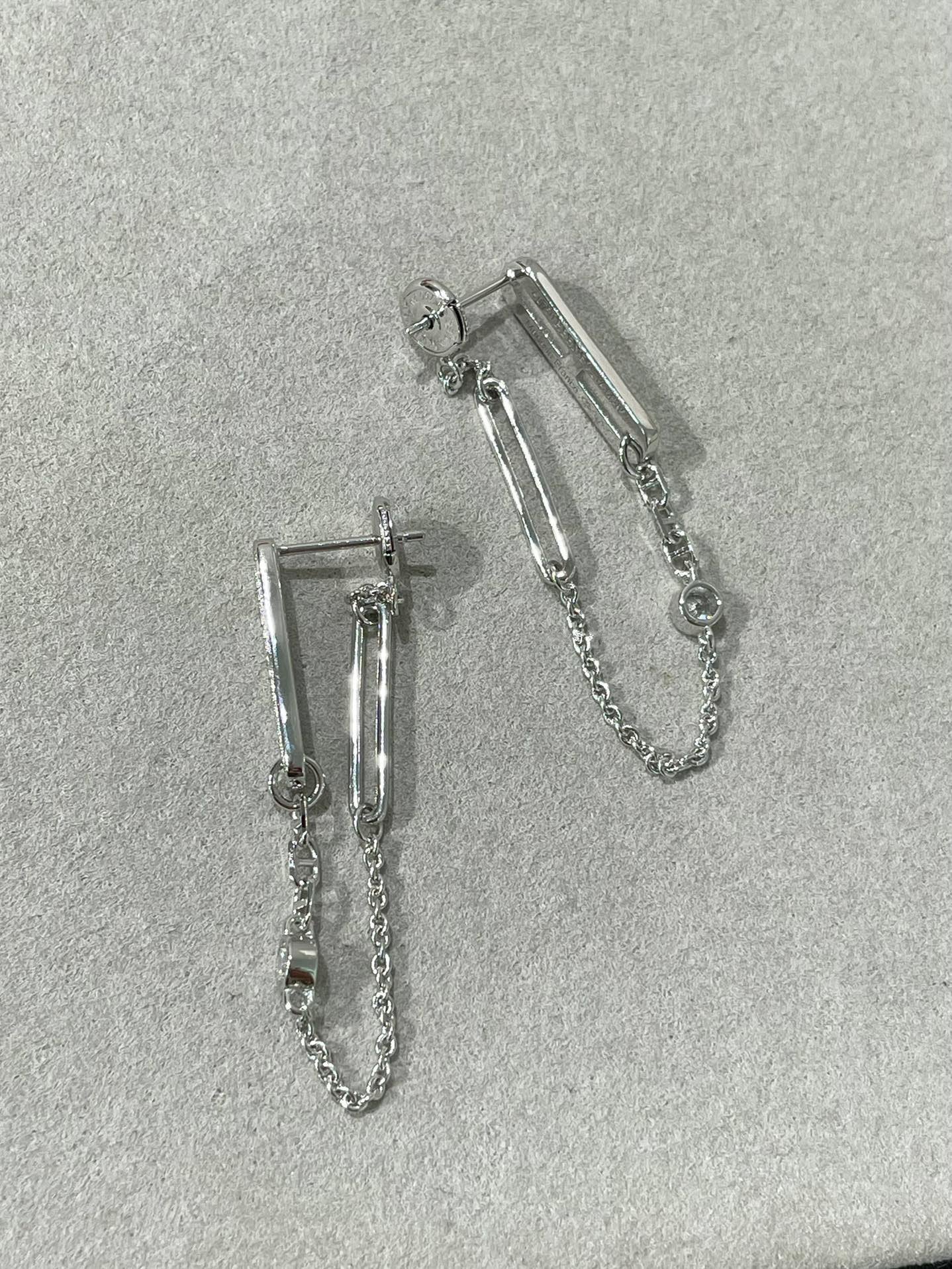 [CiCi]CHAINE CHAOS DIAMOND DROP EARRINGS