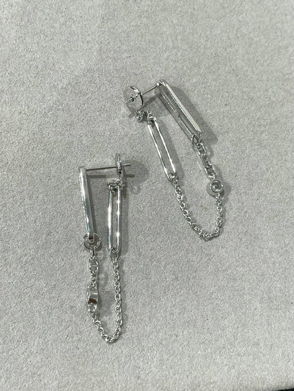[CiCi]CHAINE CHAOS DIAMOND DROP EARRINGS