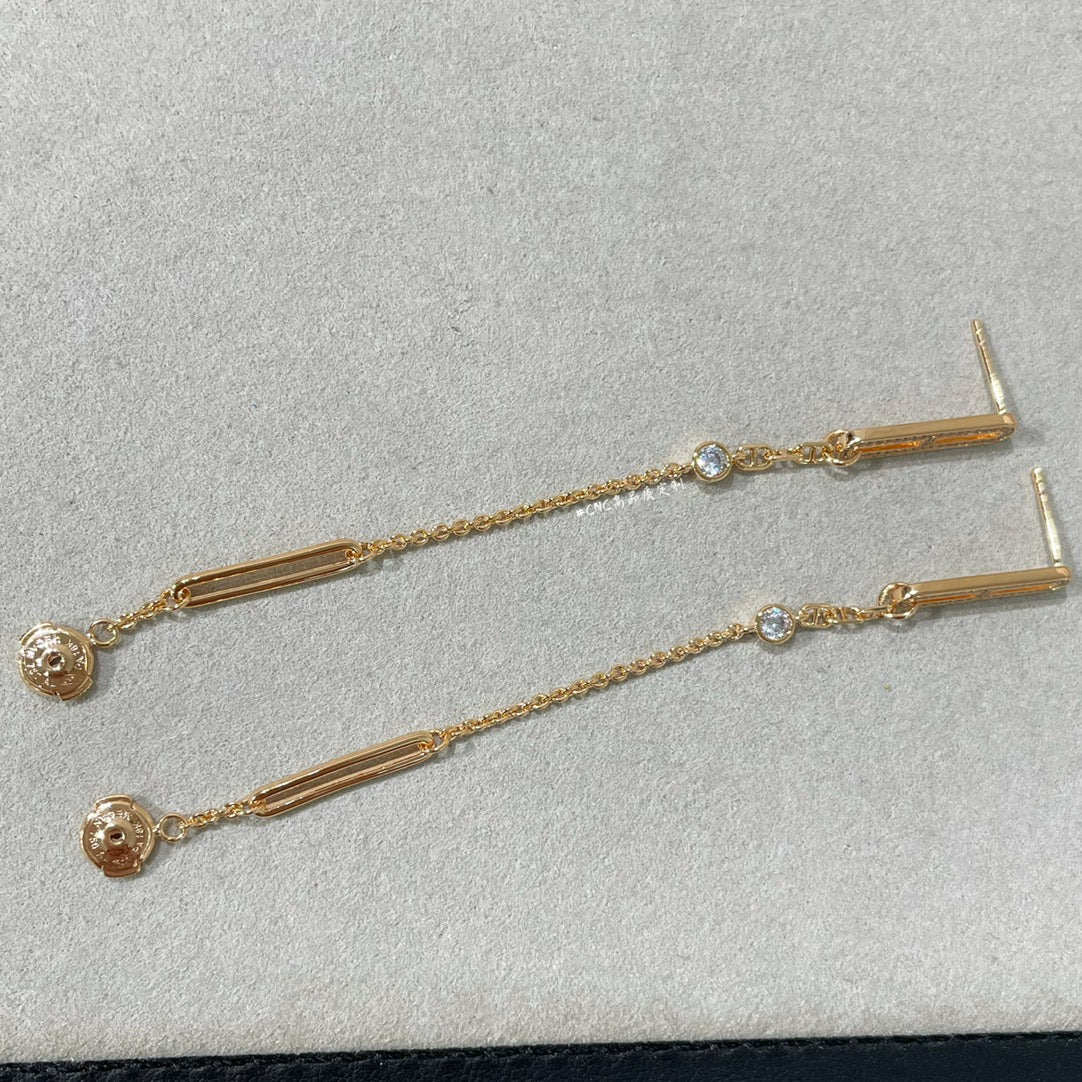 [CiCi]CHAINE CHAOS DIAMOND DROP EARRINGS