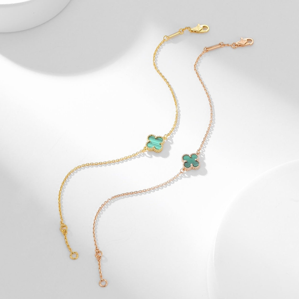 [CiCi]CLOVER BRACELET MALACHITE 1 MOTIF