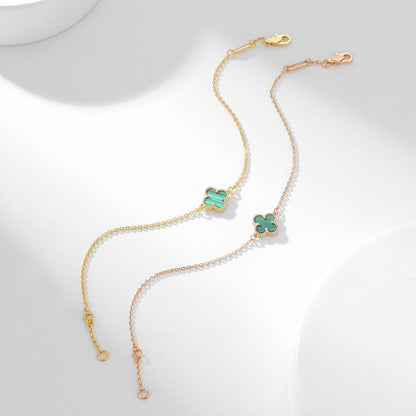 [CiCi]CLOVER BRACELET MALACHITE 1 MOTIF