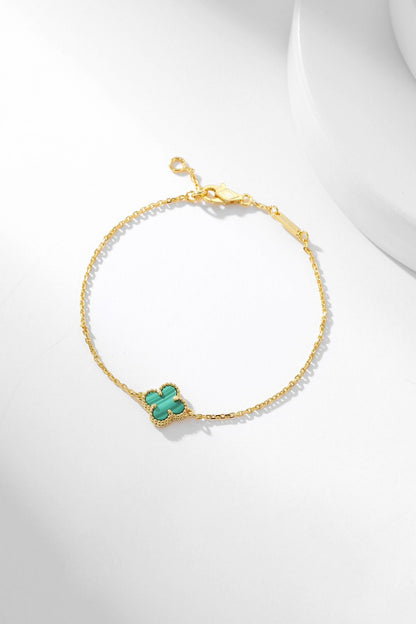 [CiCi]CLOVER BRACELET MALACHITE 1 MOTIF