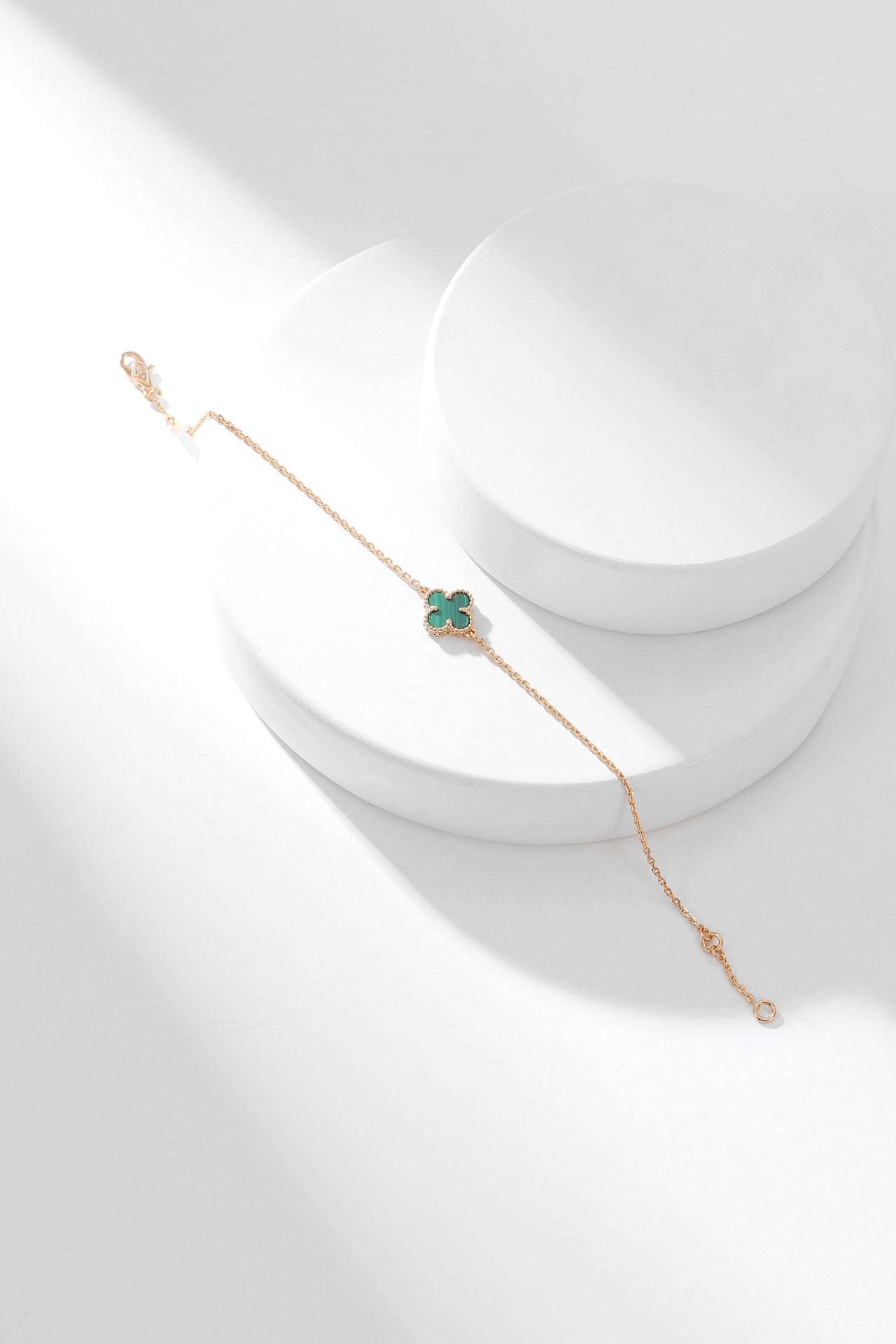 [CiCi]CLOVER BRACELET MALACHITE 1 MOTIF