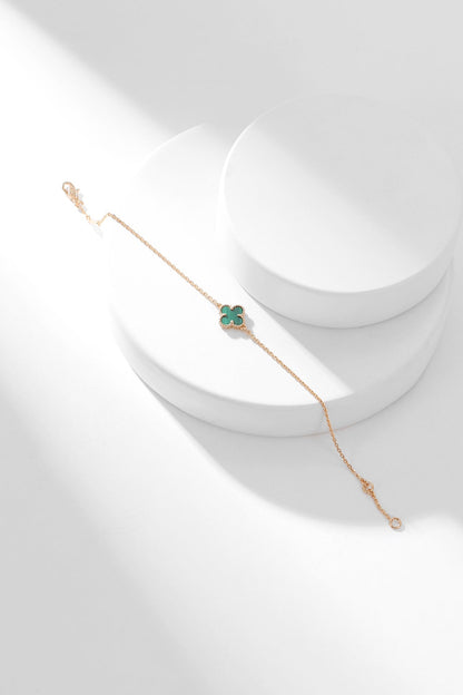 [CiCi]CLOVER BRACELET MALACHITE 1 MOTIF
