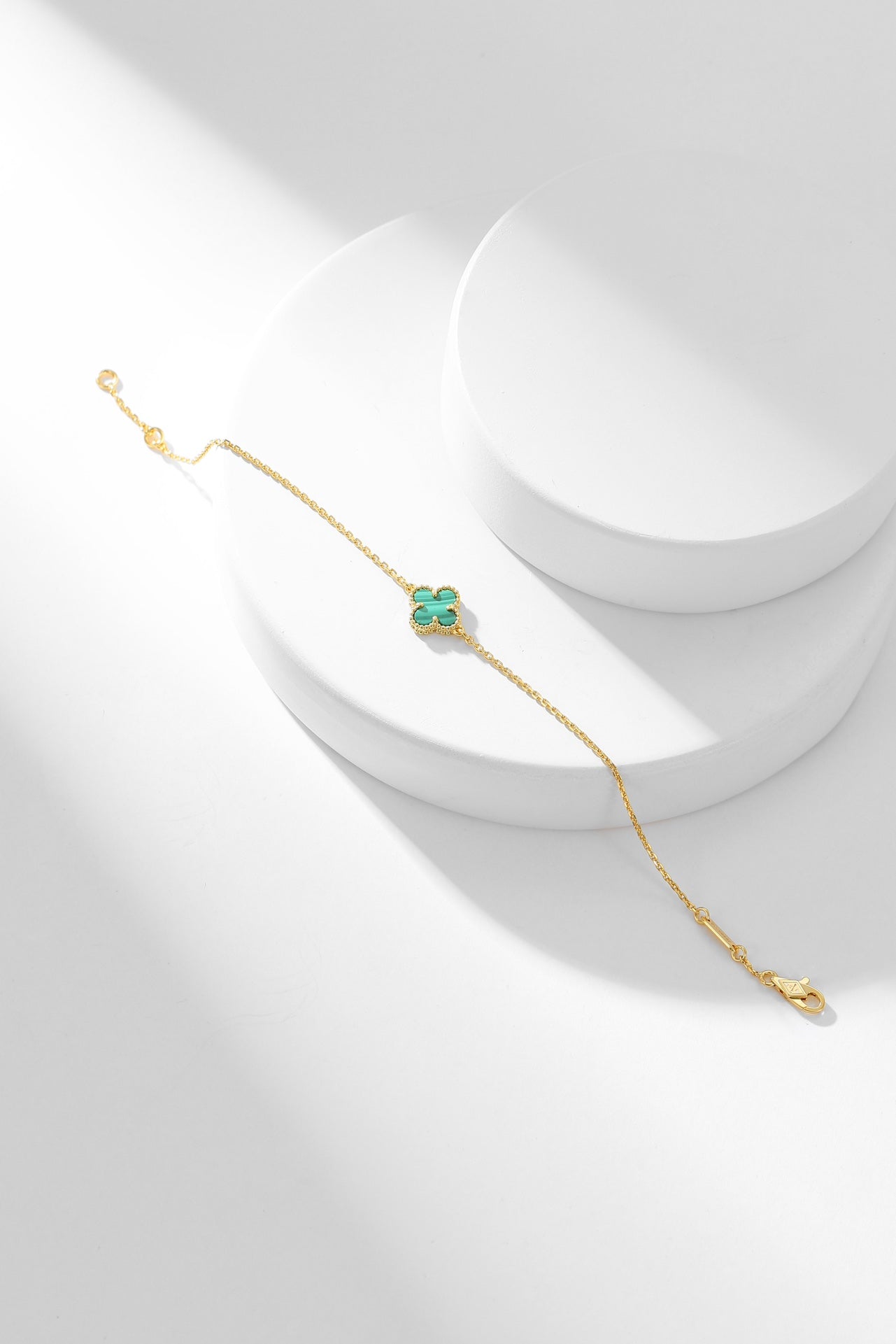 [CiCi]CLOVER BRACELET MALACHITE 1 MOTIF