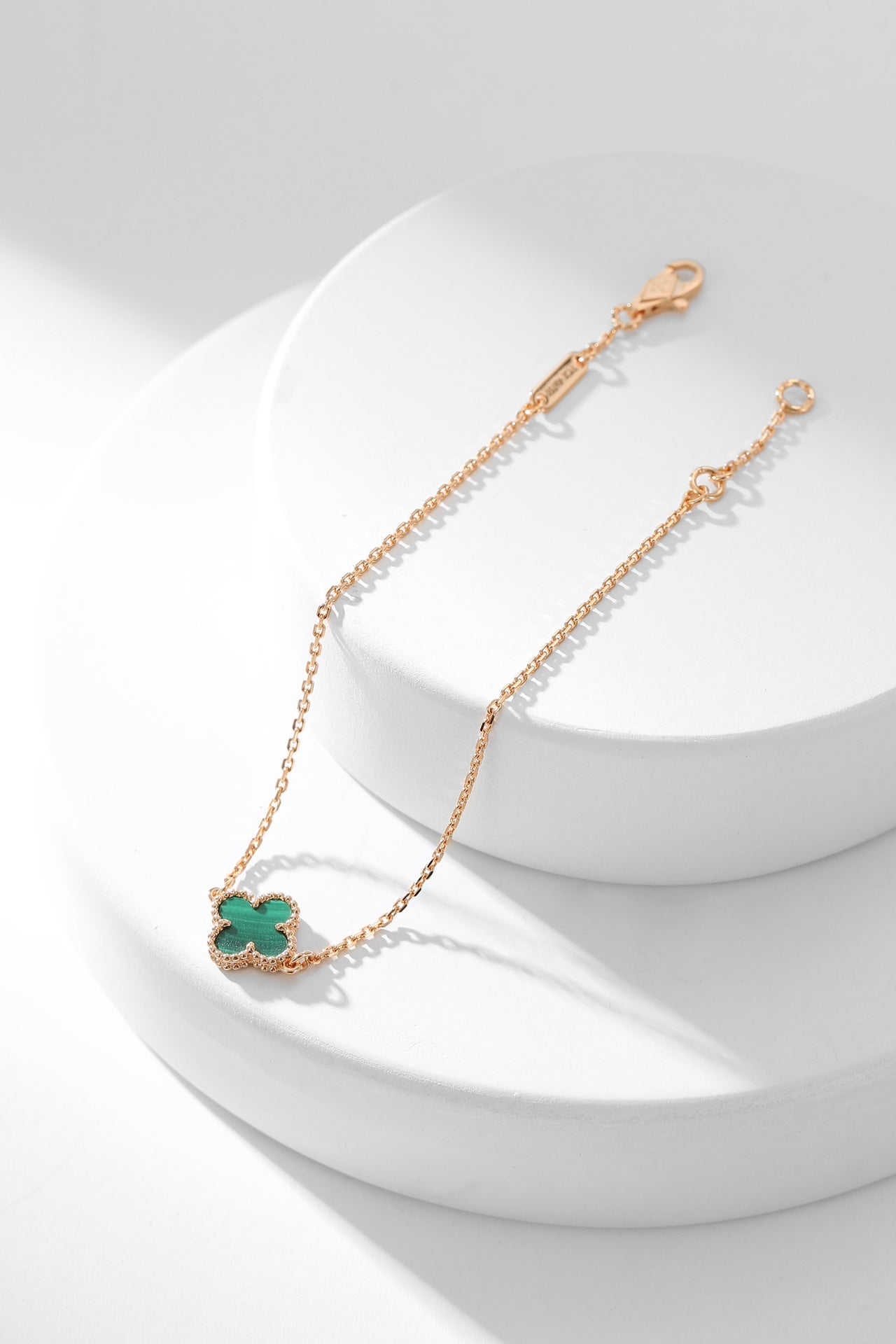 [CiCi]CLOVER BRACELET MALACHITE 1 MOTIF