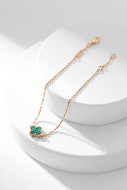 [CiCi]CLOVER BRACELET MALACHITE 1 MOTIF