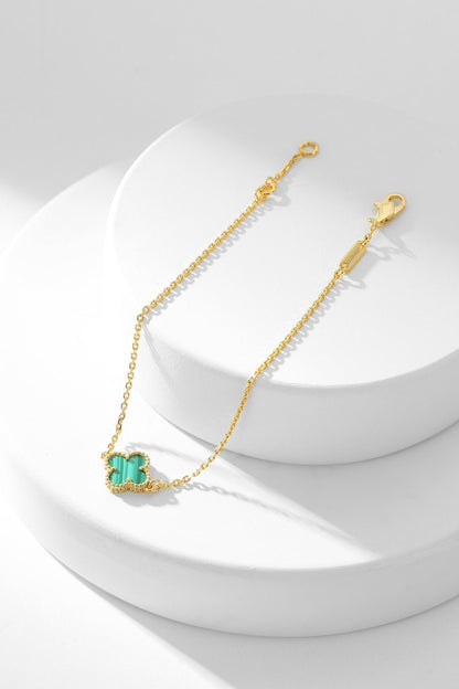 [CiCi]CLOVER BRACELET MALACHITE 1 MOTIF