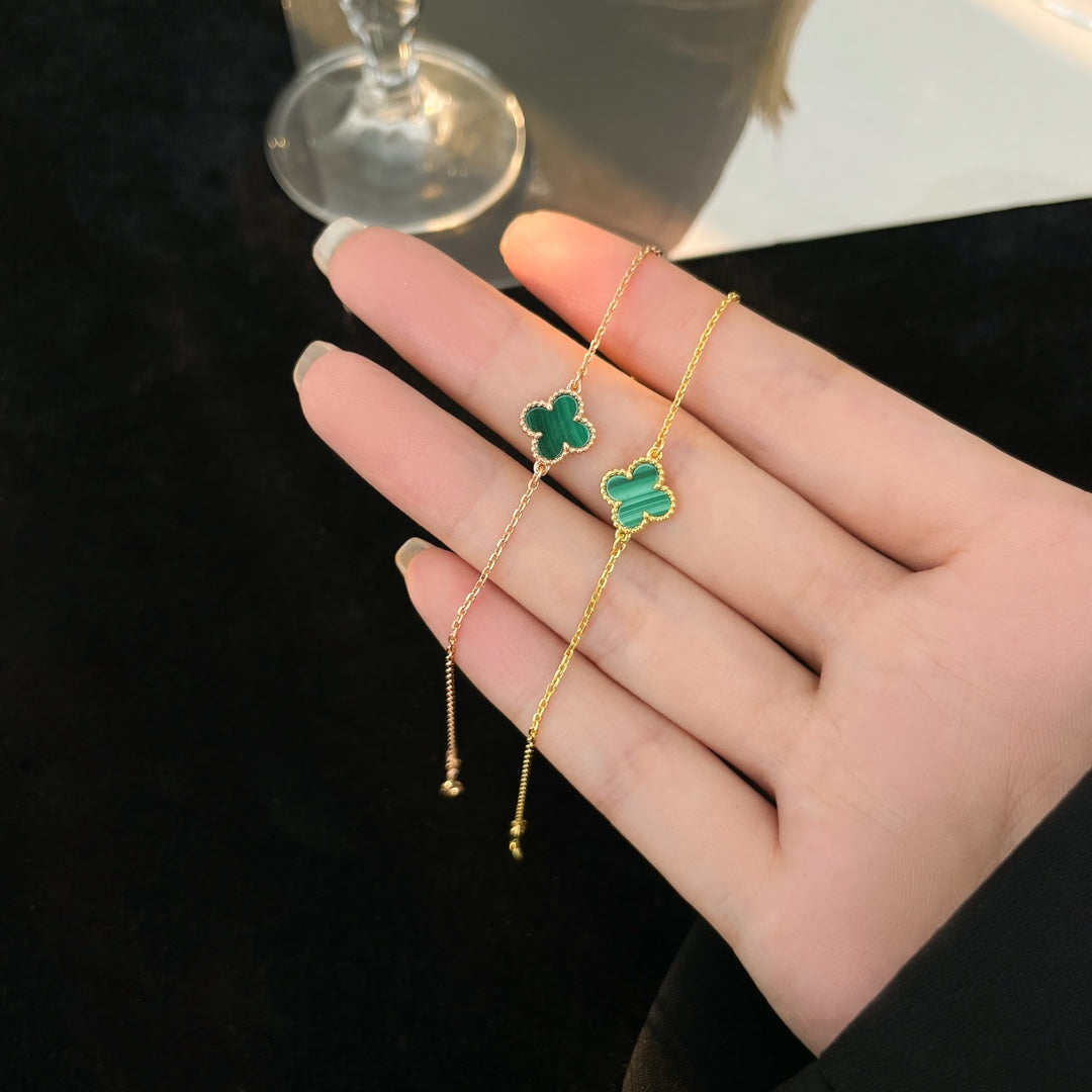 [CiCi]CLOVER BRACELET MALACHITE 1 MOTIF