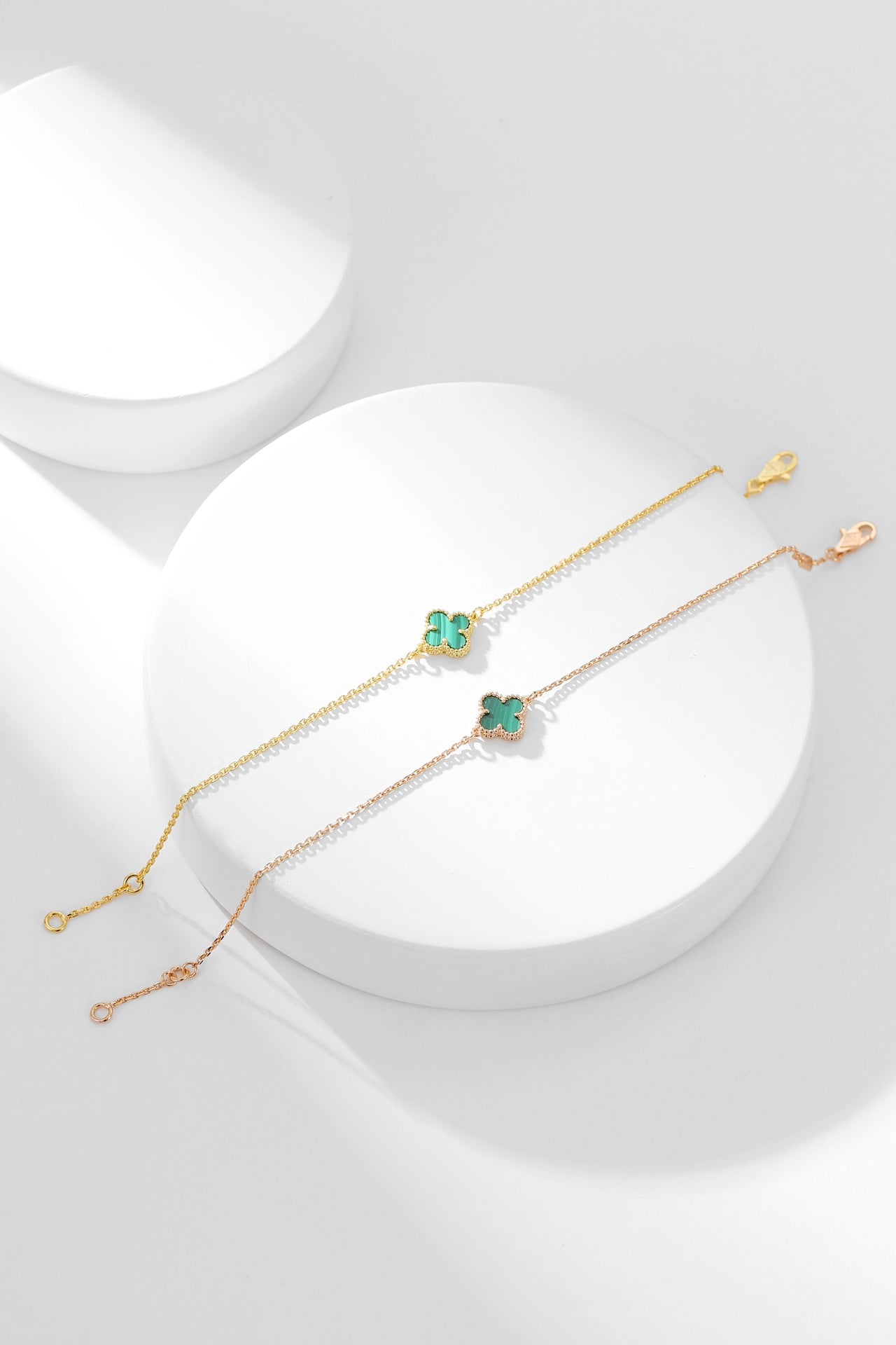 [CiCi]CLOVER BRACELET MALACHITE 1 MOTIF