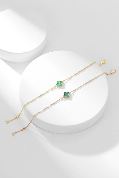 [CiCi]CLOVER BRACELET MALACHITE 1 MOTIF