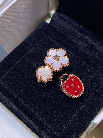 [CiCi]LUCKY 3 MOTIF ROSE GOLD RING