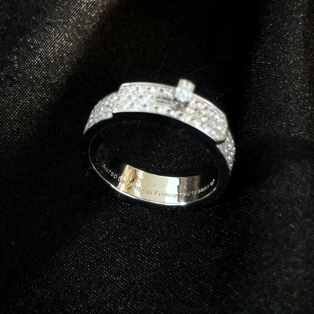 [CiCi]KELLY SILVER DIAMOND RING