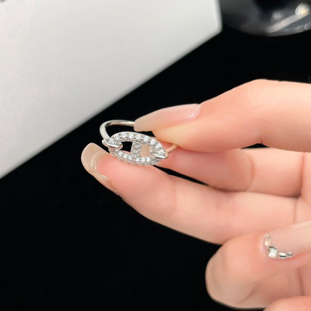 [CiCi]RONDE SMALL SILVER DIAMOND RING