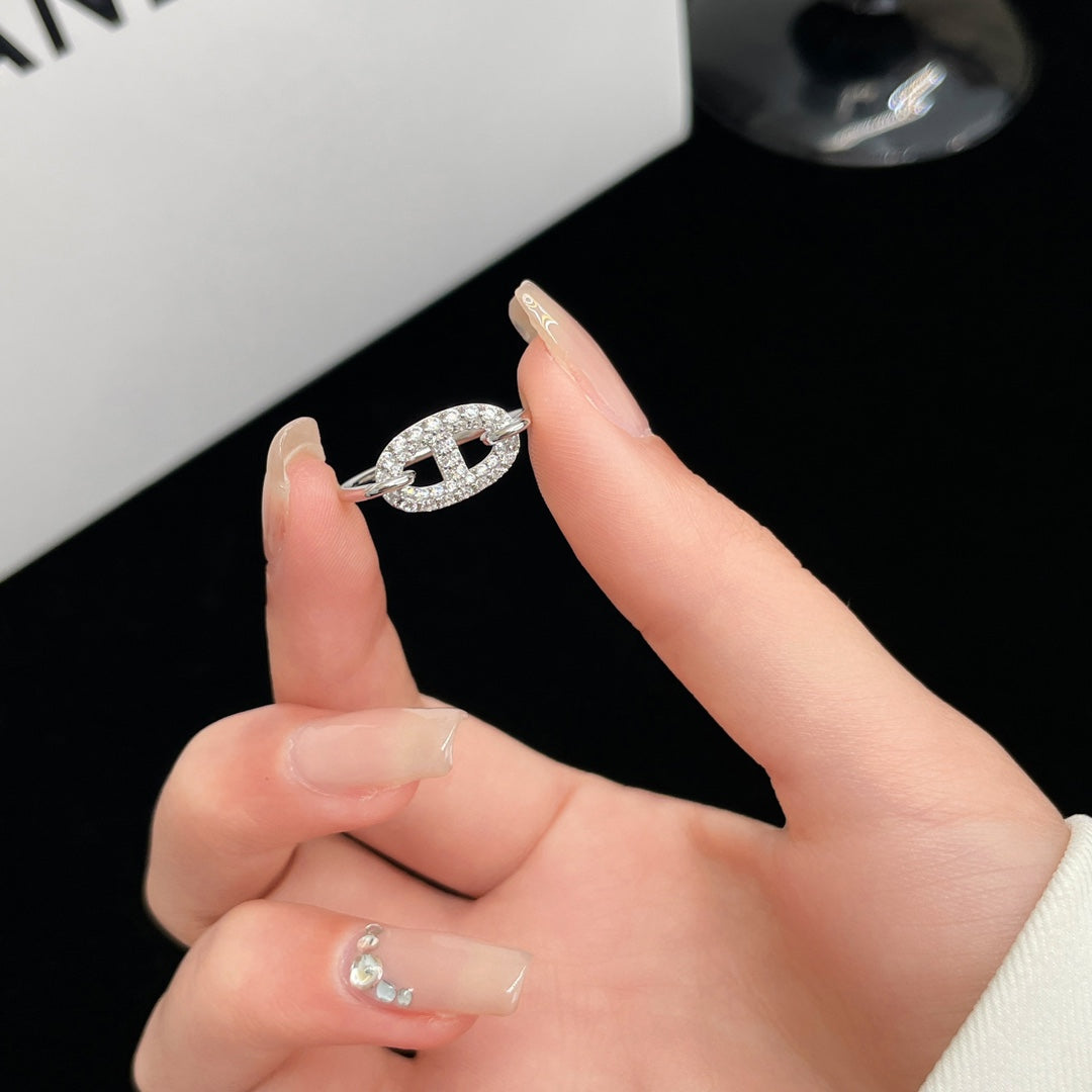 [CiCi]RONDE SMALL SILVER DIAMOND RING