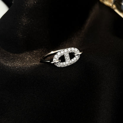 [CiCi]RONDE SMALL SILVER DIAMOND RING