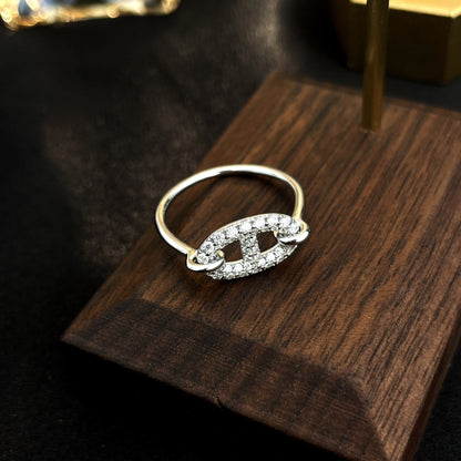 [CiCi]RONDE SMALL SILVER DIAMOND RING