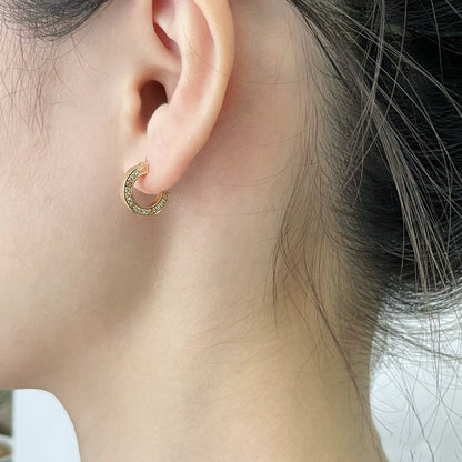 [CiCi]LOVE DIAMOND EARRINGS