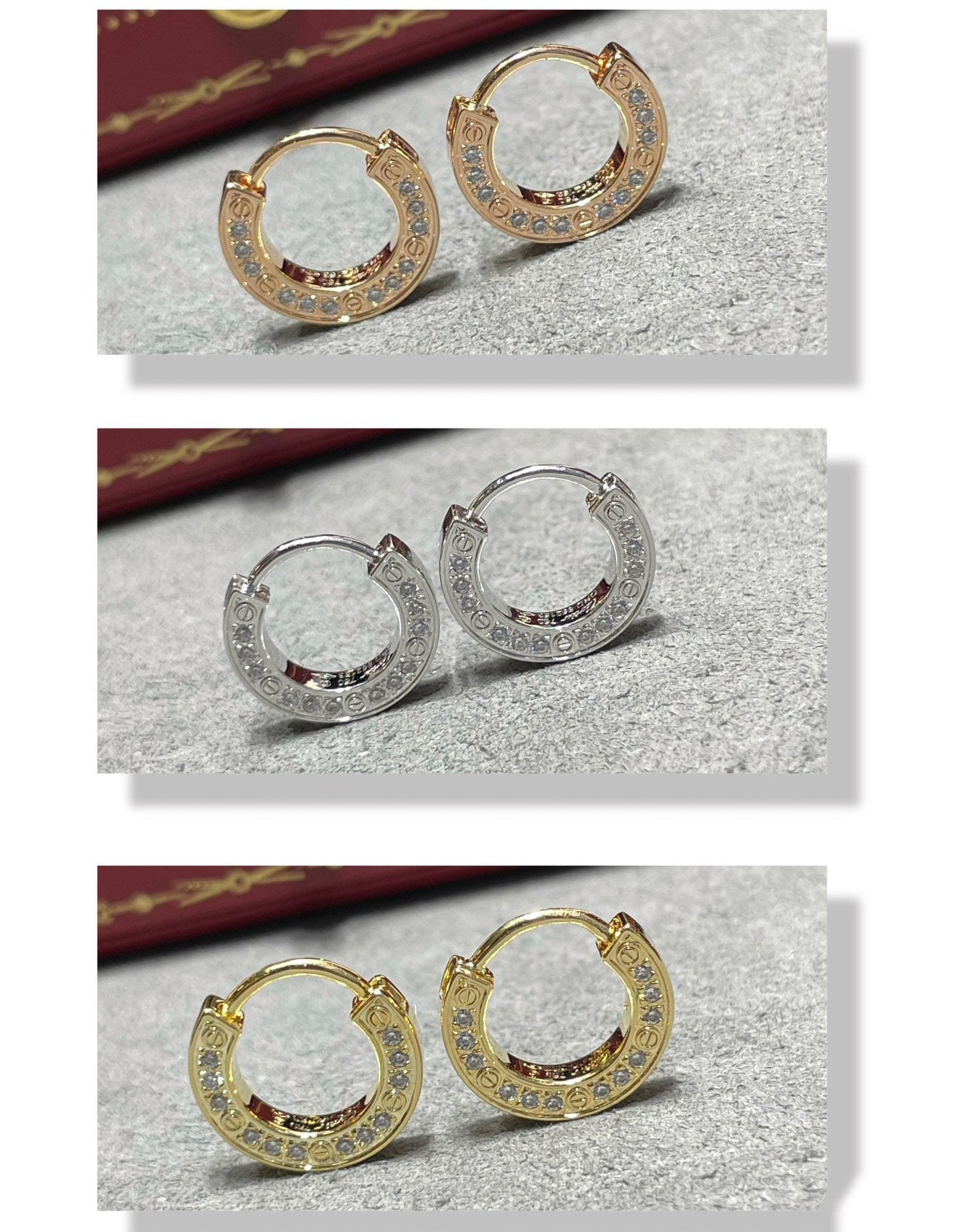 [CiCi]LOVE DIAMOND EARRINGS