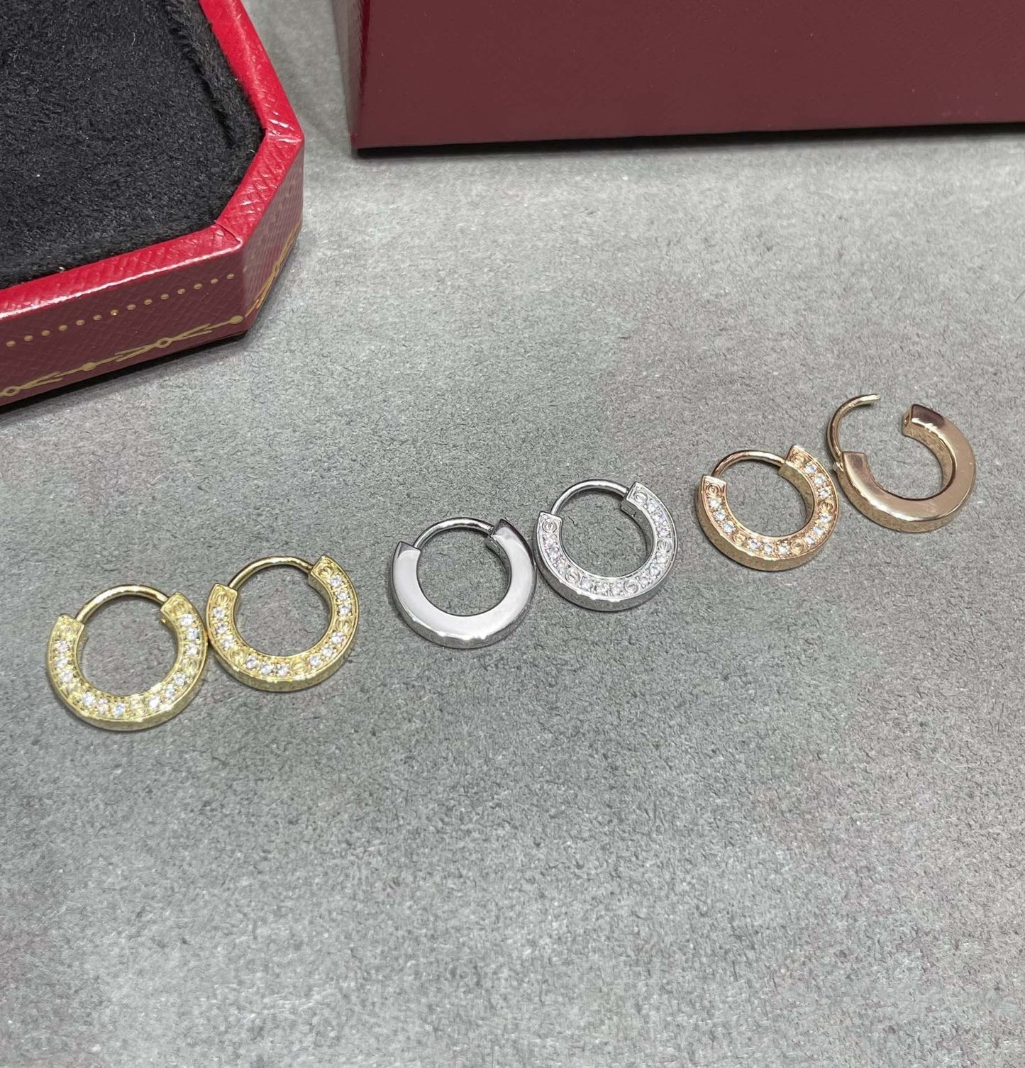 [CiCi]LOVE DIAMOND EARRINGS
