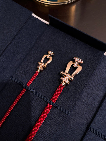 [CiCi]FORCE 10 HALF DIAMOND PINK GOLD RED CORDERI LARGE AND MEDIUM MODEL