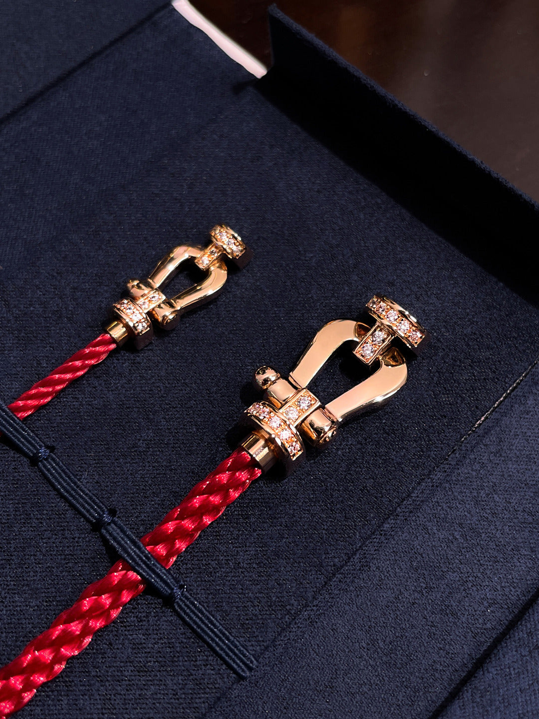 [CiCi]FORCE 10 HALF DIAMOND PINK GOLD RED CORDERI LARGE AND MEDIUM MODEL