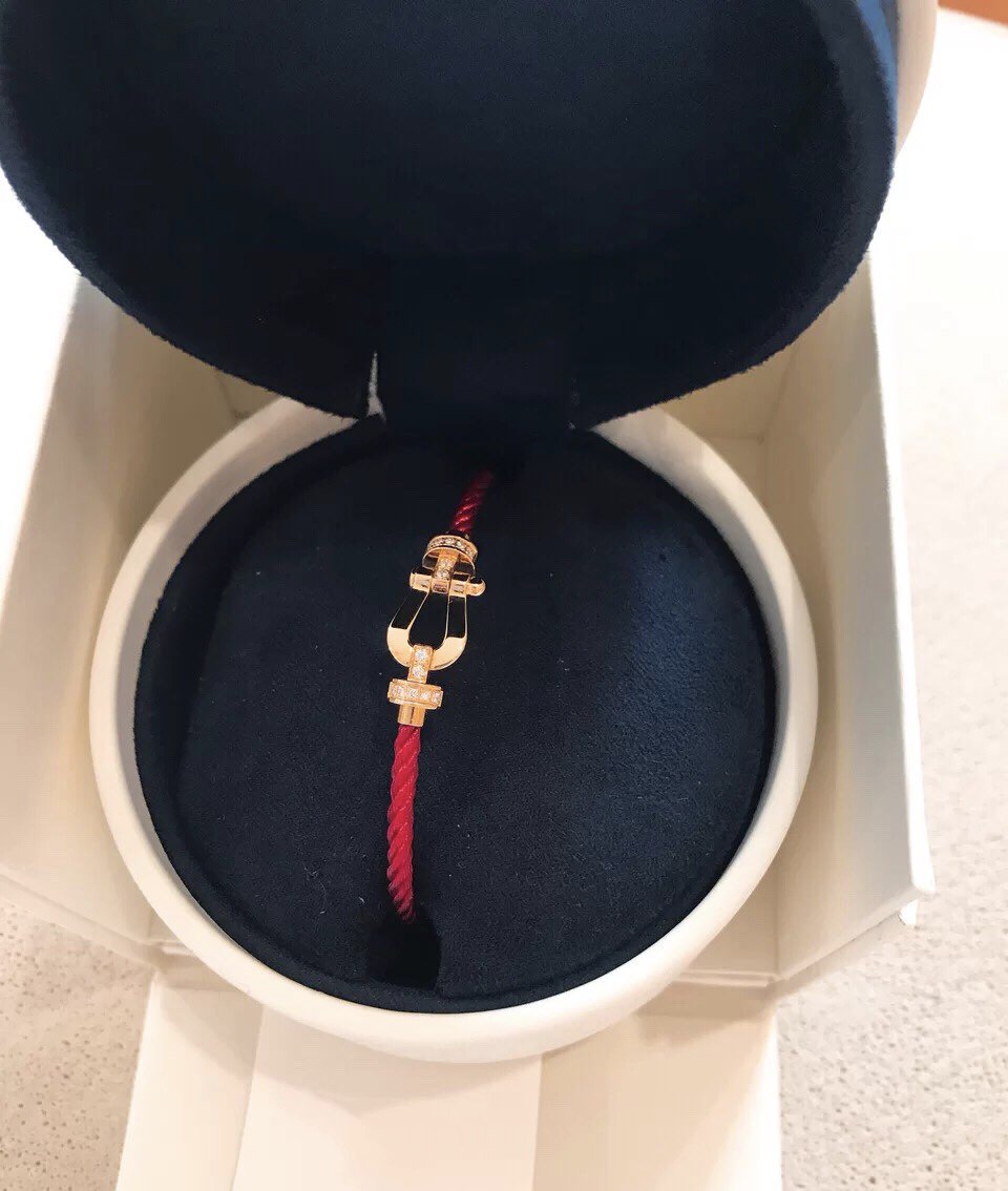 [CiCi]FORCE 10 HALF DIAMOND PINK GOLD RED CORDERI LARGE AND MEDIUM MODEL