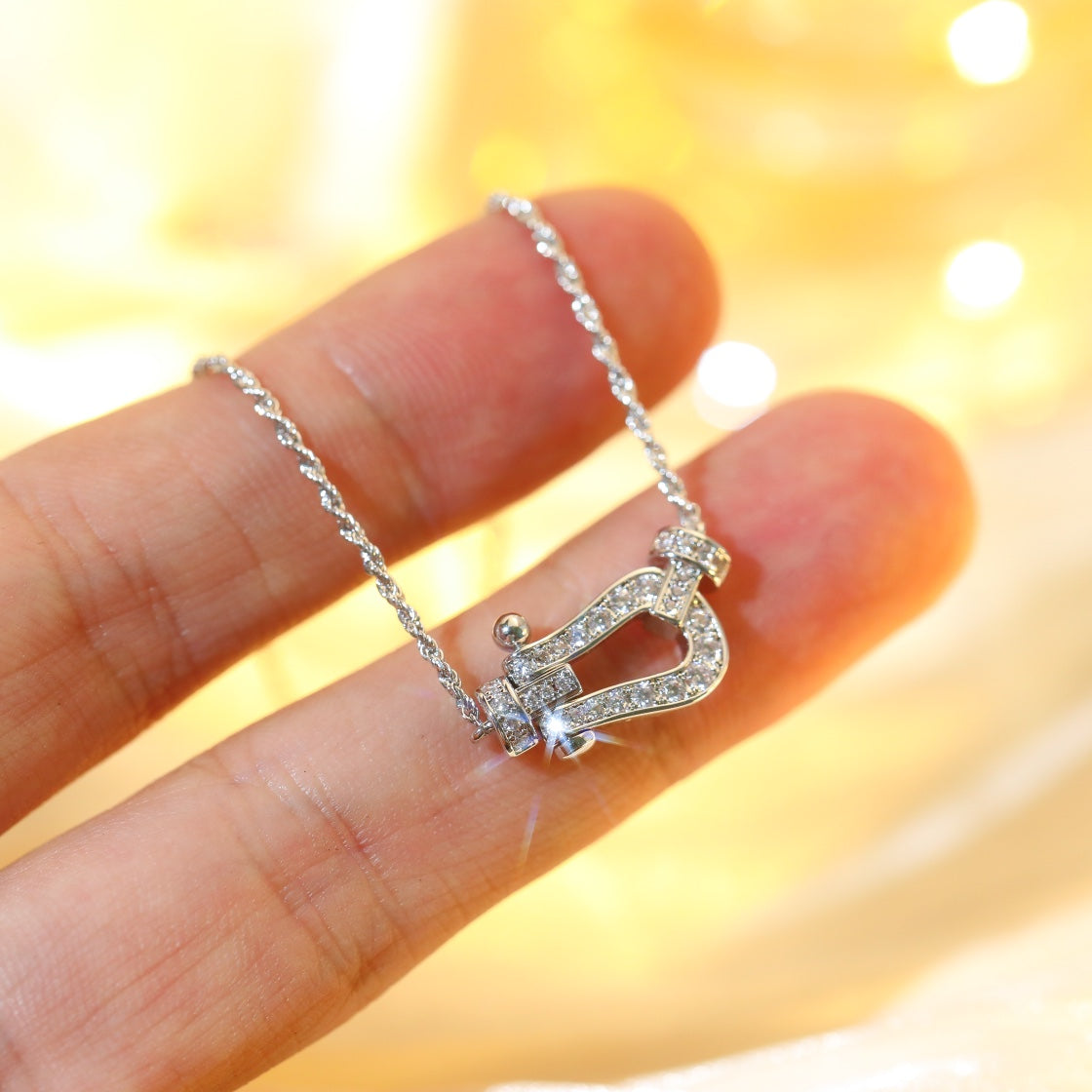 [CiCi]FORCE 10 DIAMOND SILVER NECKLACE MINI MODEL