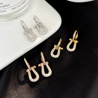 [CiCi]FORCE 10 FULL DIAMOND DROP EARRINGS MEDIUM MODEL