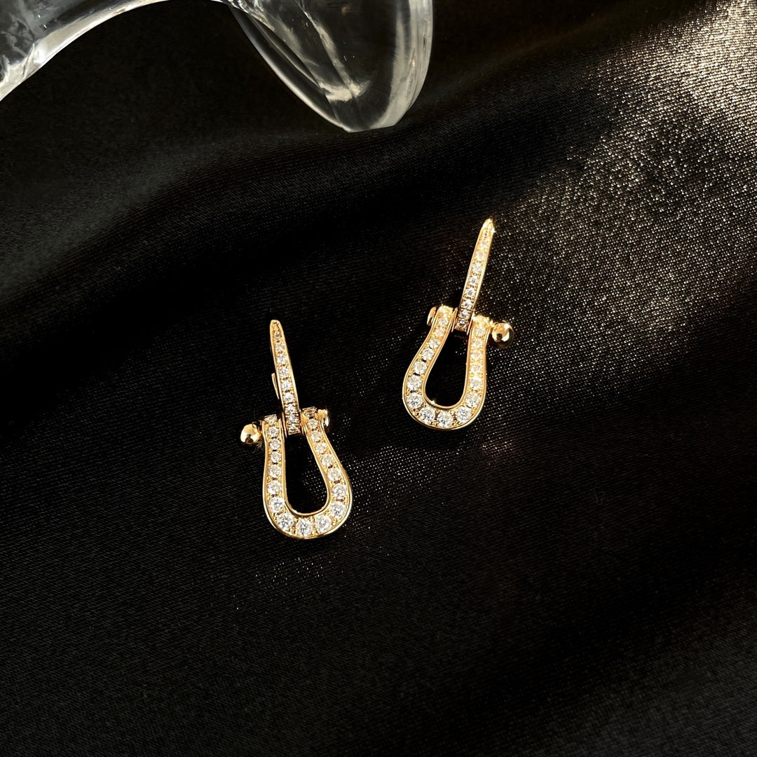 [CiCi]FORCE 10 FULL DIAMOND DROP EARRINGS MEDIUM MODEL