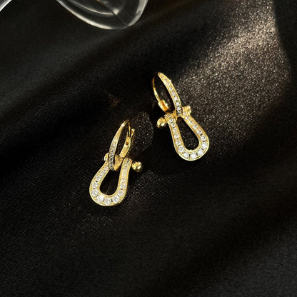 [CiCi]FORCE 10 FULL DIAMOND DROP EARRINGS MEDIUM MODEL