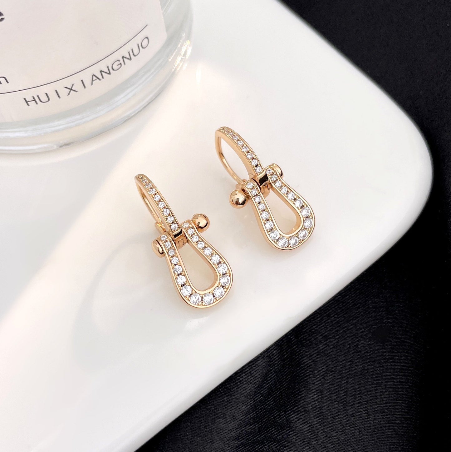[CiCi]FORCE 10 FULL DIAMOND DROP EARRINGS MEDIUM MODEL
