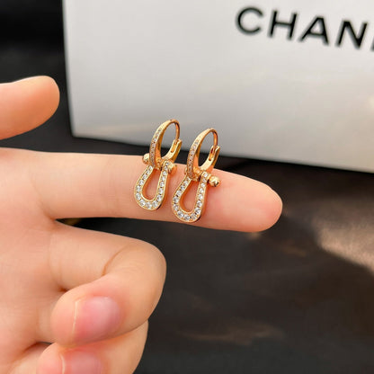 [CiCi]FORCE 10 FULL DIAMOND DROP EARRINGS MEDIUM MODEL