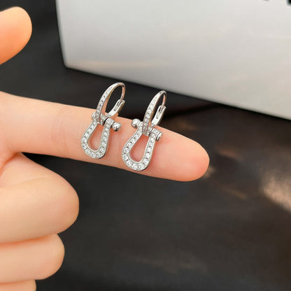 [CiCi]FORCE 10 FULL DIAMOND DROP EARRINGS MEDIUM MODEL