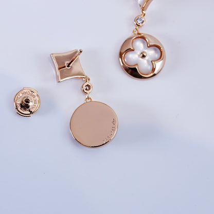 [CiCi]STAR AND SUN PINK GOLD MOP DROP EARRINGS