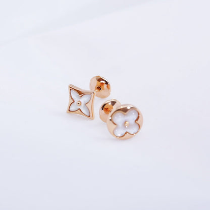 [CiCi]STAR AND SUN PINK GOLD MOP STUD EARRINGS
