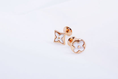 [CiCi]STAR AND SUN PINK GOLD MOP STUD EARRINGS