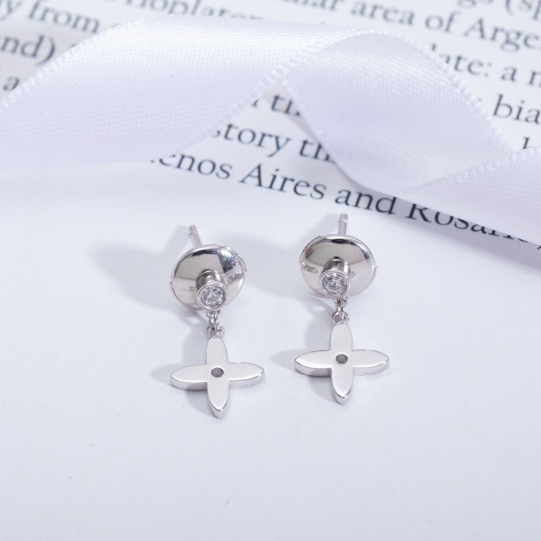[CiCi]VIDYLLE SILVER DIAMOND MINI DROP EARRINGS