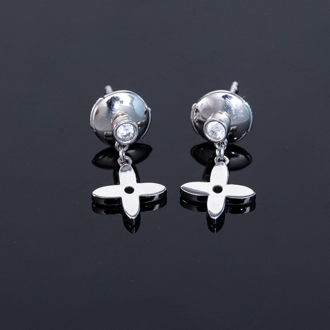 [CiCi]VIDYLLE SILVER DIAMOND MINI DROP EARRINGS