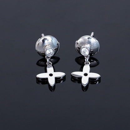 [CiCi]VIDYLLE SILVER DIAMOND MINI DROP EARRINGS