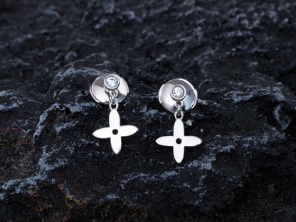 [CiCi]VIDYLLE SILVER DIAMOND MINI DROP EARRINGS