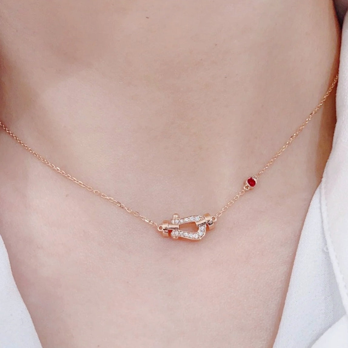 [CiCi]FORCE 10 DIAMOND PINK GOLD NECKLACE