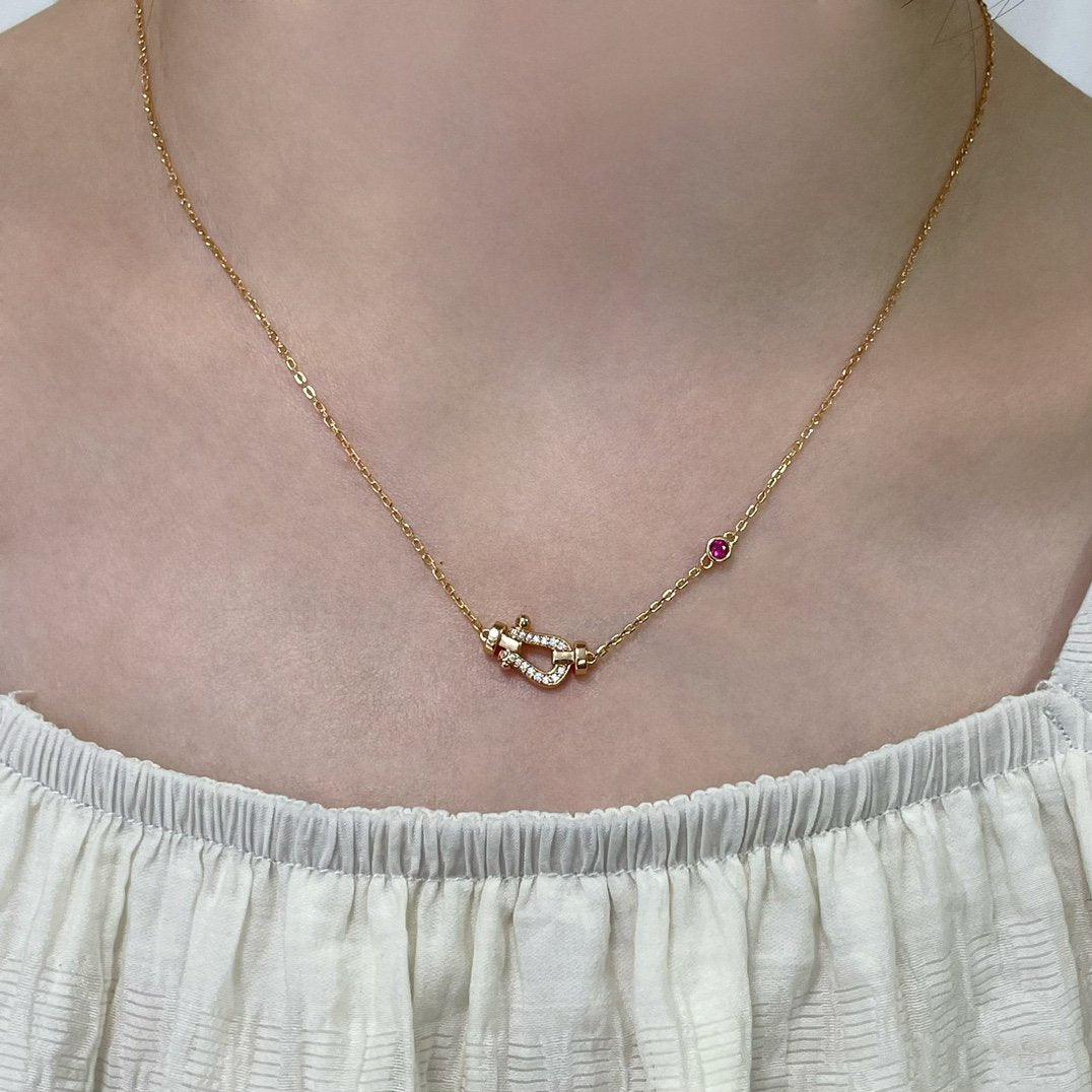 [CiCi]FORCE 10 DIAMOND PINK GOLD NECKLACE